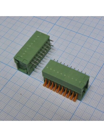 DG141R-2.54-10P-14-00A(H), нажимной безвинтовой клеммный блок на 10 контактов. зажим типа торцевой контакт. серия dg141r-2.54