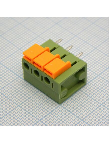 KF142V-5.08-03P, нажимной безвинтовой клеммный блок
