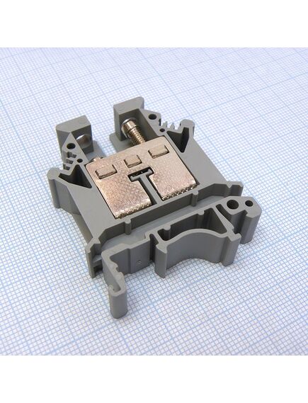 PC16-01P-11-00A(H), проходная клемма, тип фиксации провода: винтовой, номинальное сечение: 16 мм кв., 76a, 800v, ширина: 12,2 мм, цвет: серый, тип монтажа: din 35, изображение 2