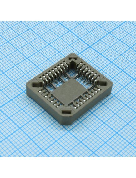 KLS1-210-S-32-A, панель plcc, 32 контакта, шаг 1.27, smd-монтаж, коричневый цвет