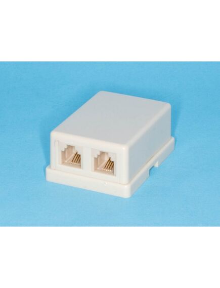TJCM2 6P4C-I, розетка rj-11 двойная мини, бежевая