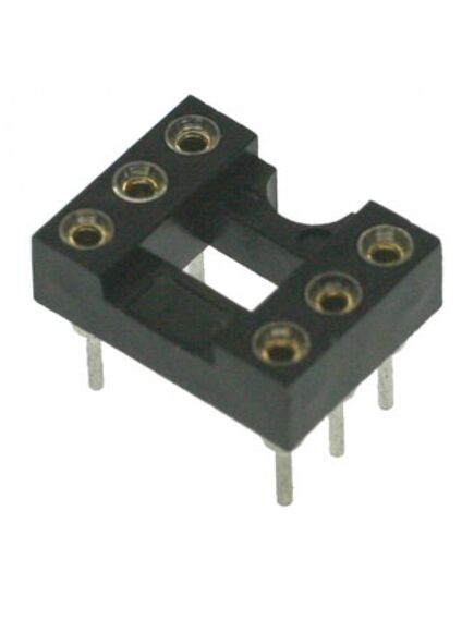 SCSM-06 TRS-06, dip-панель цанговая под микросхему 6pin, шаг 2.54мм, ширина 7.62мм