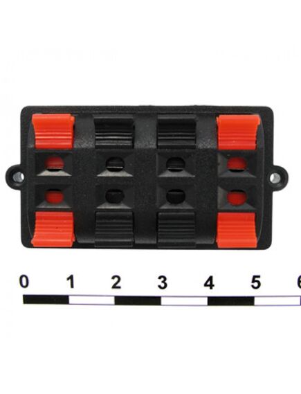 10-0037 / 30*58 MM, клеммник пружинный акустический 30*58 мм, 8 контактов