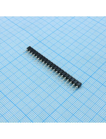 DS1002-01-1X20V13-JK, гнезда цанговые однорядные для монтажа в отверстия 20pin, шаг 2.54мм