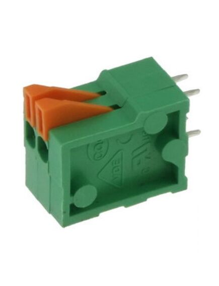 DG141V-2.54-02P-14-00A(H), нажимной безвинтовой клеммный блок на 2 контакта. зажим типа торцевой контакт. серия dg141v-2.54