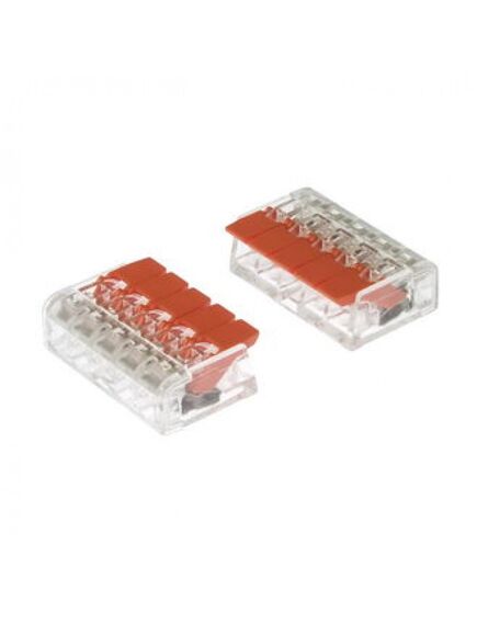 PCT-415 ORANGE, клемма зажимная соединительная безвинтовая 5 проводов сечение 0.5-2.5 кв.мм