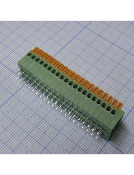 DG141R-2.54-20P-14-00A(H), нажимной безвинтовой клеммный блок на 20 контактов. зажим типа торцевой контакт. серия dg141r-2.54
