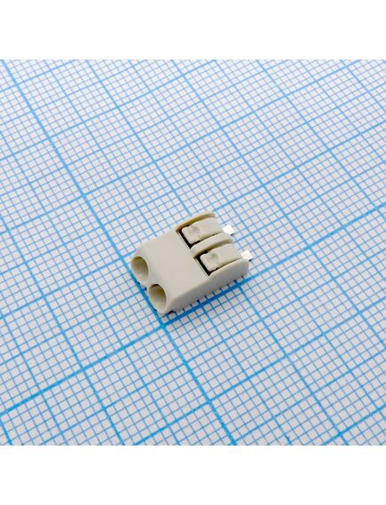 КЛЕММА SMD С КНОП. 2ПОЛ 4ММ БЕЛ, клемма smd с кноп. 2пол 4мм бел