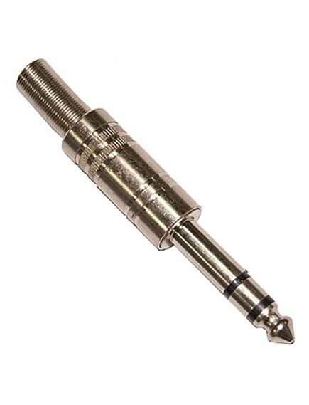 SZC-0055 / 6.3 MM STEREO, разъём аудио штекер стерео 6.35 мм, металлический