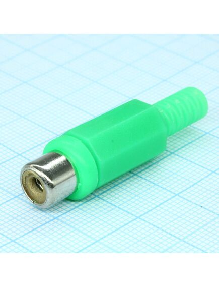 RP-406-GN-EN, rca гнездо кабельное, разъем типа "тюльпан" (зеленые)