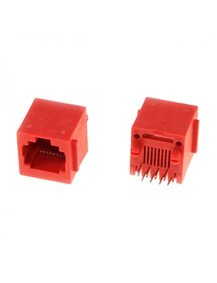 TJ3-8P8C RED, разъем rj-45 (гнездо) на плату