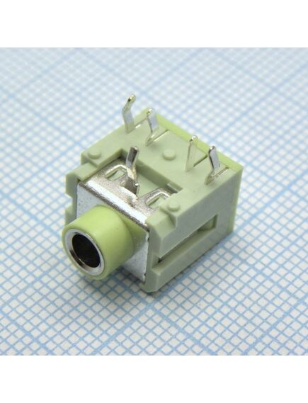 TRS 3.5 (mini jack) PJ зел., стерео аудио гнездо 3.5 мм
