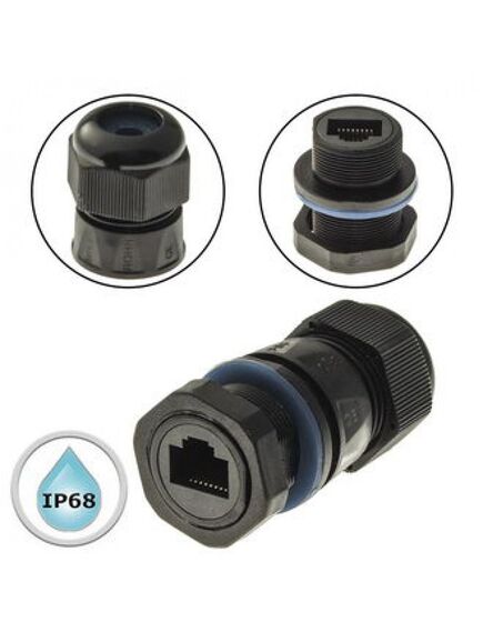 RJ45M20Z1-6A, разъём герметичный szc rj45m20z1-6a, 10base-t,100 base-t, 1000 base-t