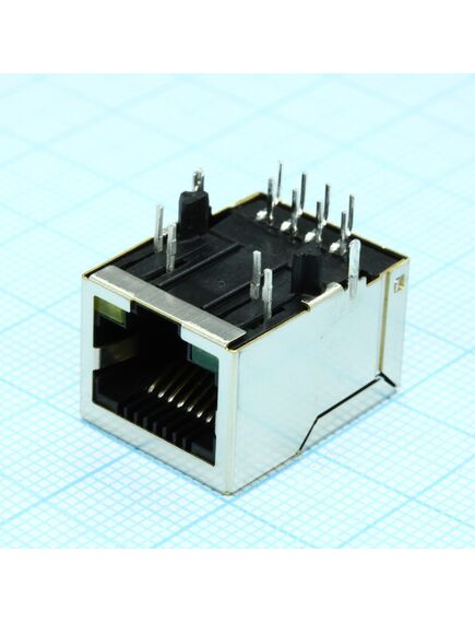 J00-0045NL, модульный разъем, cat5/cat6, rj45, гнездо, 12 выводов, 1 порт