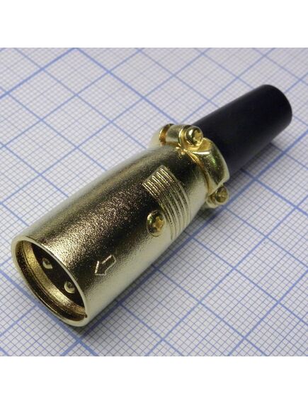 CANNON 58 3M, аудио разъём xlr - вилка кабельная, 3 контакта, цвет - золотистый