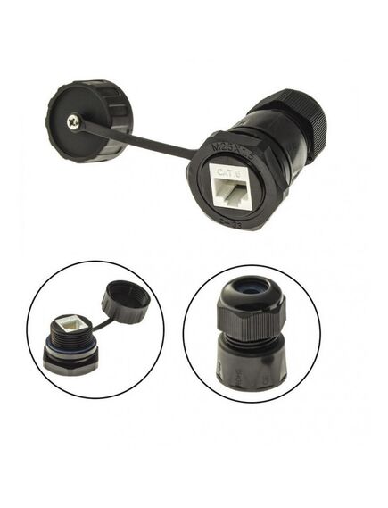 RJ45M25Z1-6AG1, разъем герметичный szc rj45m25z1-6ag1, 10base-t,100 base-t, 1000 base-t