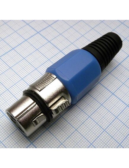 CANNON 79BL 3F, аудио разъём xlr - розетка кабельная, 3 контакта, цвет - синий
