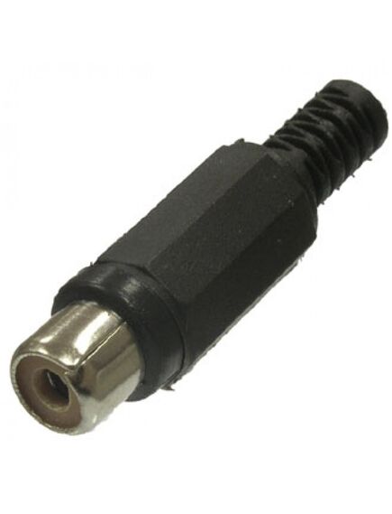 RP-406 BLACK, гнездо rca на кабель, пластик черный