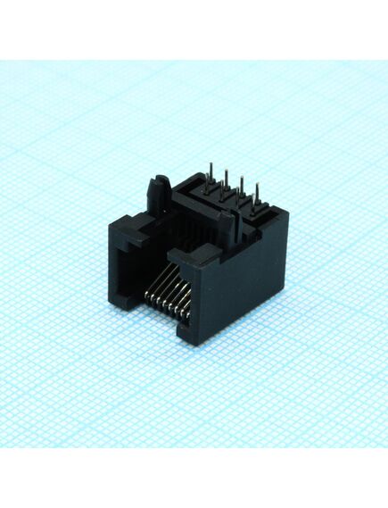 KLS12-138-8P8C-1-01, розетка на плату rj45 h=11.5mm открытая без ушей и без перегородки