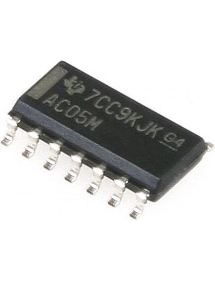 CD74AC05M, инвертер 6-ти канальный с открытым стоком