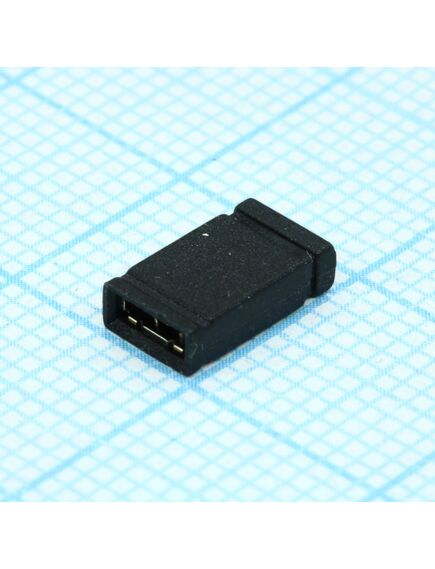 DS1027-2BB20-N-016, джампер (перемычка), закрытый, черный, высота 8.5mm