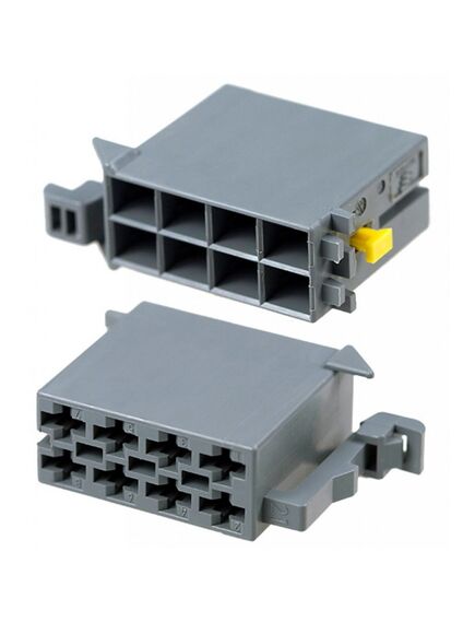 963120-1, корпус разъема розетка 8 контакт(-ов) 5мм прямой монтаж на кабель серый коробка автомобильного применения