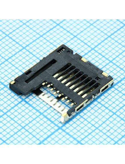 DS1139-05-08SS4BSR, держатель карты micro sd нажатие высота 1.85мм для поверхностного монтажа