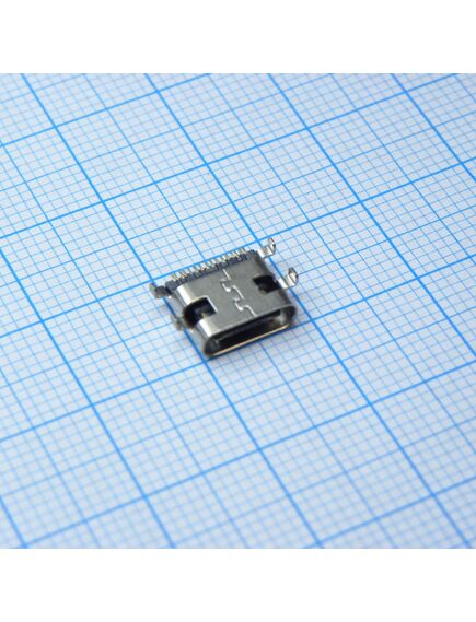 USB3.1 TYPE-C 16PF-020, разъём usb type-c - розетка в плату (в разрез)