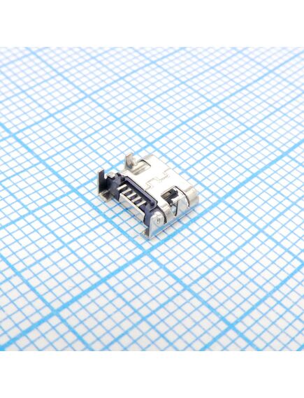 microUSB 5BFR тип2 4p, разъем micro usb тип b, usb 2.0, розетка угловая, 5 выводов
