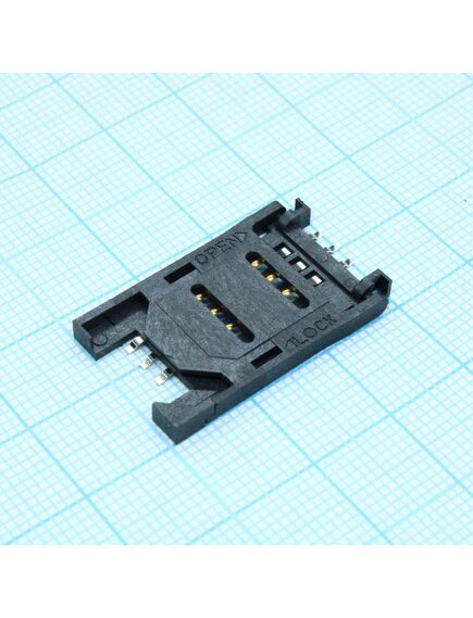 KLS1-SIM-010-6P-1-R, sim card connector type; without peg;taping;6p;rohs, изображение 2
