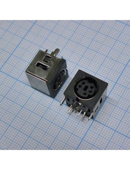 MDN-5J розетка на плату металл, розетка на печатную плату 5 pin, металлическая
