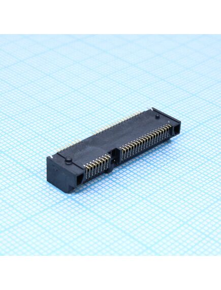 1775838-2, слот 52 контакта, 0,8мм. толщина карты 1мм для монтажа на плату (mini pci-е)