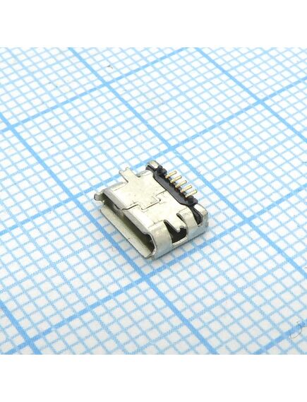microUSB 5BFR, разъем micro usb тип b, usb 2.0, розетка угловая, 5 выводов