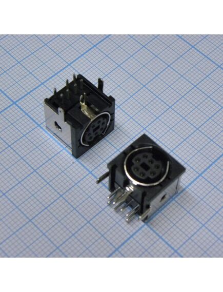 MDN-7J розетка на плату металл, розетка на печатную плату 7 pin, металлическая
