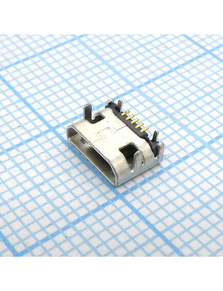 microUSB 5BFR тип2 4p, разъем micro usb тип b, usb 2.0, розетка угловая, 5 выводов, изображение 2