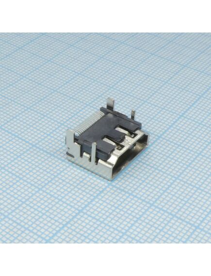 471510001, разъем hdmi розетка угловая на плату, 19 контактов, smd