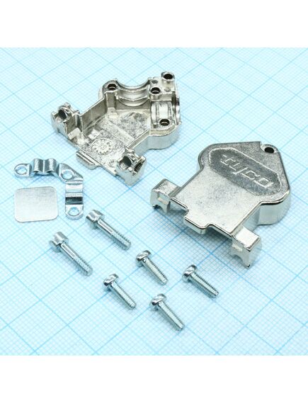 1534805-1, корпус d sub, два ввода, серия amplimite, de, 45°, корпус из металла, изображение 4