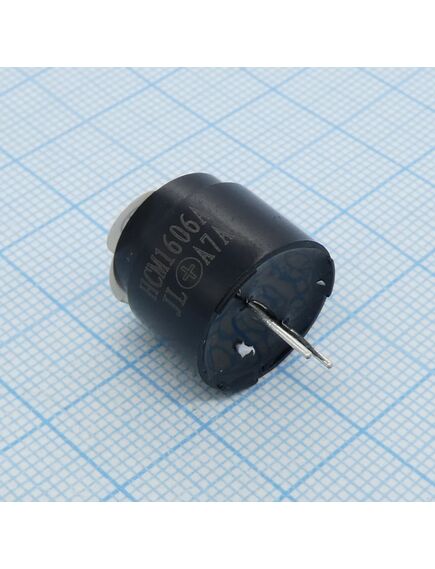 HCM1606A, звукоизлучатель электромагнитный, +6v d=16mm 40 ма, 85 дб, 2048 гц, h=14 мм