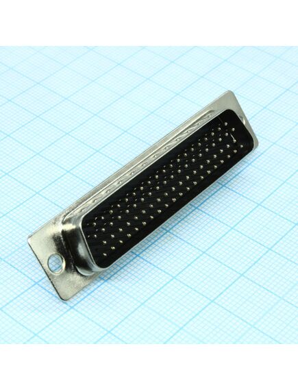 DS1035-78MBNSISS, d-sub разъем высокой плотности, пайка на кабель, вилка, 78 контактов, цвет - чёрный