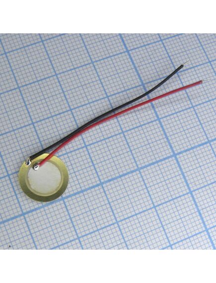 FML-12T-9.2A1-50, пьезо-элемент 9.2khz cсоб=10nf d=12.0 t=0.2 длина выводов 50мм