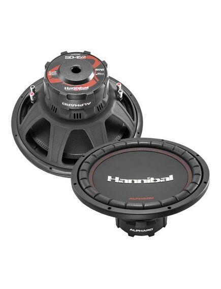 Hannibal SD-152, сабвуфер 15" , 2+2 ом, rms-350 вт, max 700 вт, fs-28.05 гц, vas-105.4 л, диффузор-прессованная целюлоза, подвес-вспененный полиуретан, магнит-феррит, 88 дб