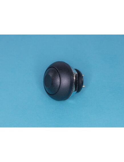 PSW-7-B, кнопка круглая 12мм 125в 0,125а без фиксации, герметичная ip67, черная