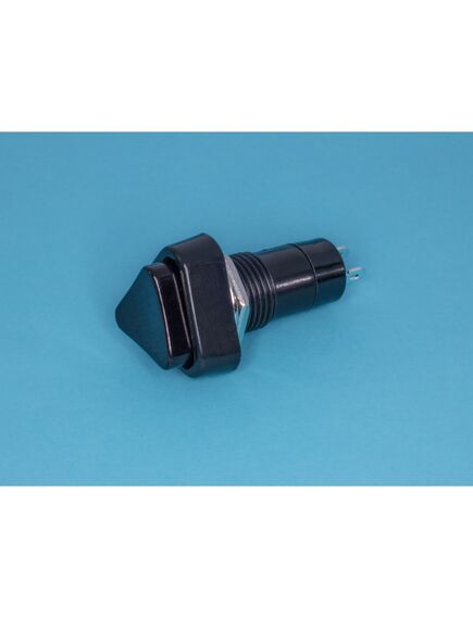 PSW-6C-B, кнопка треугольная 220в 1а без фиксации, крепление гайка, черная