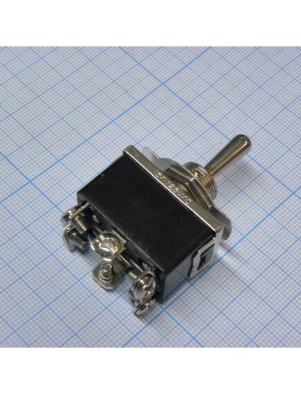KN3(C)-223A-B3, тумблер (on)-off-(on) 2 группы контактов с винтами