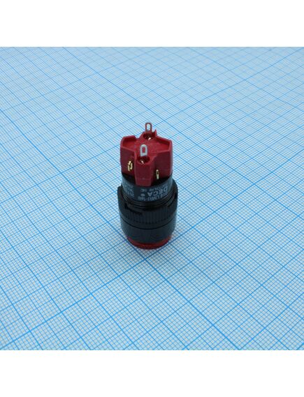 D16LMR1-1ABKR, кнопка без фиксации (5a 250vac), led подсветка 24vdc