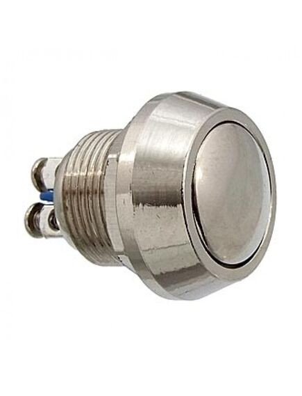 PBS-28B D-12 MM STEEL, кнопка антивандальная металлическая, 2а 36в, без фиксации на замыкание, резьба м12
