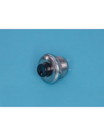 PSW-3-B, кнопка круглая 6мм 220в 0,3а, крепление гайка, нр, черная