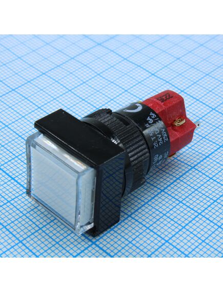 D16LMS1-1ABHW, кнопка с led подсветкой 250в/5а
