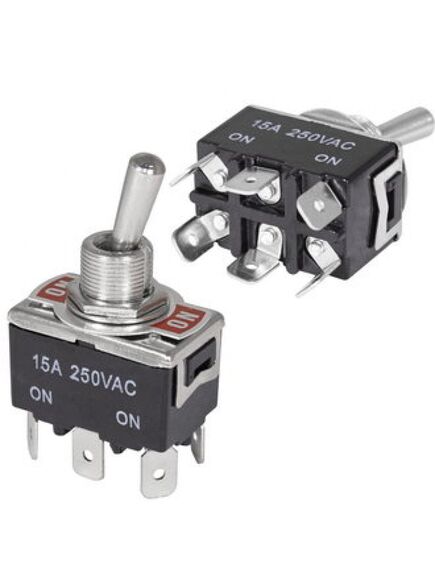 KN3(C)-202P ON-ON, тумблер on-on (6c) 3а 250в под пайку, клемму