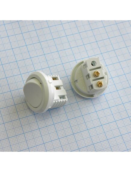 DS BH-300W выкл.мебельный, выключатель врезной мебельный,10а,250в,d-27,d-21,h-25, круглый, белый